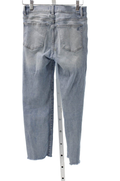 DL 1961 Women Ankle Jeans Blue High Waist Cotton Button Size 26