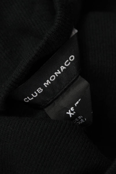 Club Monaco Women Basic Sleeveless Tank Black Round Neck Size XS