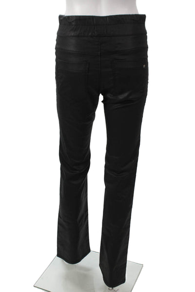Flog Womens Jogger Pants Black Drawstring 98% Cotton 2% Lycra Size 24