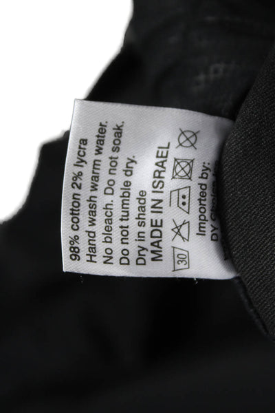 Flog Womens Black Cotton Drawstring Joggers Size 24