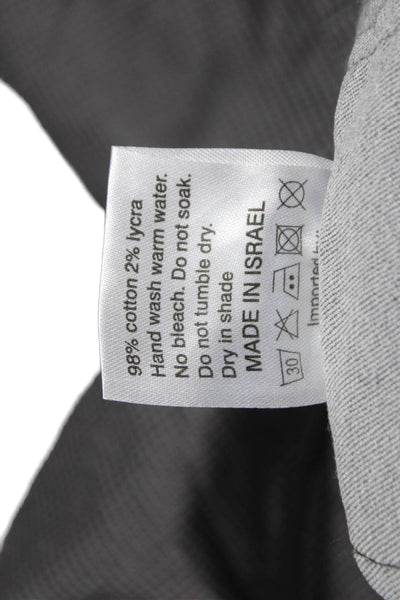 Flog Womens Gray Cotton Check Drawstring Jogger Pants Size 24