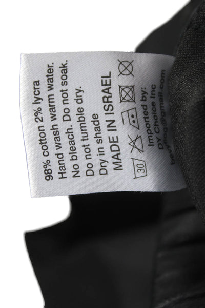 Flog Womens Jogger Pants Black Cotton Drawstring Inseam 28 Size 24