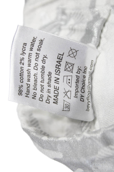 Flog Womens Camouflage Jogger Pants White Drawstring Cotton Blend Size 25