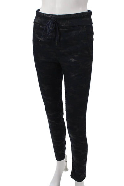 Flog Womens Blue Camo Jogger Pants Drawstring Inseam 28 Size 24