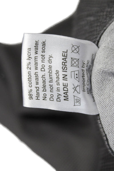 Flog Womens Jogger Pants Gray Check Cotton Lycra Drawstring Inseam 28 Size 25