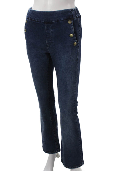 Flog Women Bootcut Jeans Blue Cotton Button Size 24