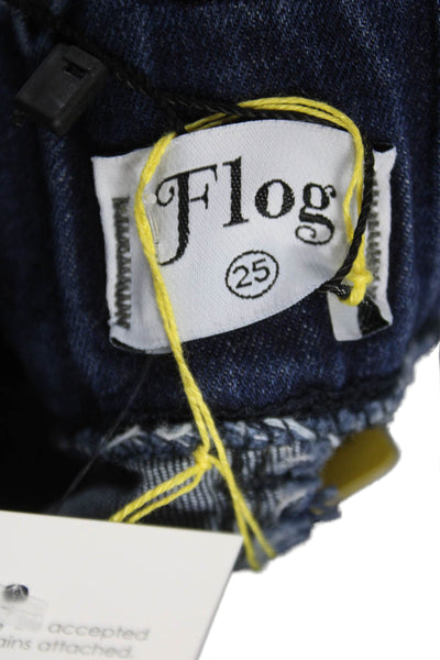 Flog Womens Flared Jeans Blue Cotton Blend Size 25