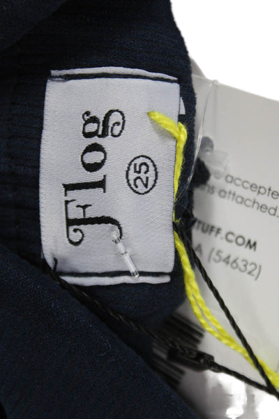 Flog Womens Jogger Pants Blue Cotton Drawstring Size 25