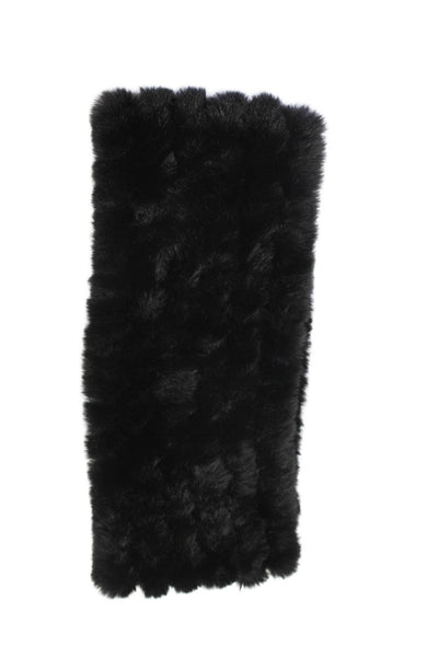 J. Mclaughlin Women's Fuzzy Head Scarf Black One Size