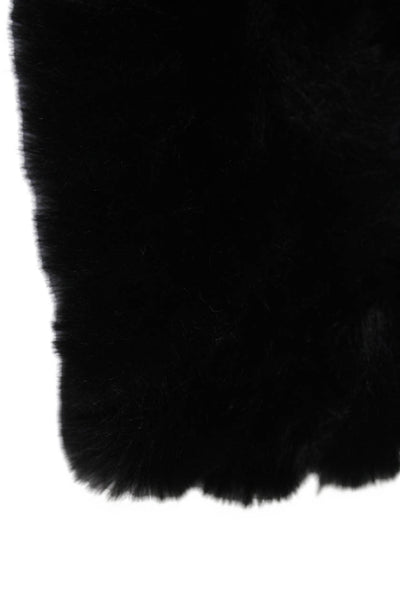J. Mclaughlin Women's Fuzzy Head Scarf Black One Size
