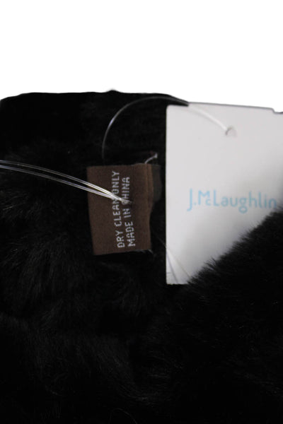 J. Mclaughlin Women's Fuzzy Head Scarf Black One Size