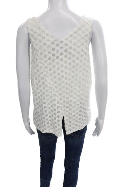 Sunday In Brooklyn Women Cotton V-Neck Geometric Sleeveless Basic Tank Size L