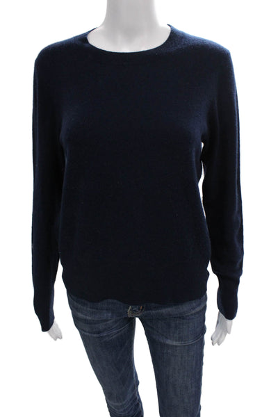 J Crew Womens Cashmere Pullover Sweater Blue Crewneck Long Sleeve Size S