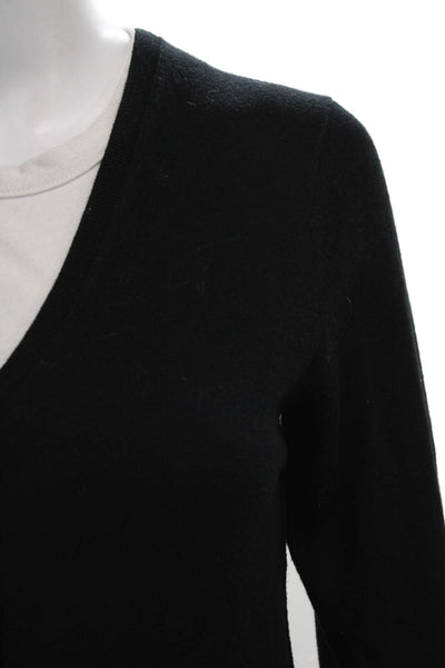 Everlane Women Black Wool V-Neck Cardigan Long Sleeve Size S