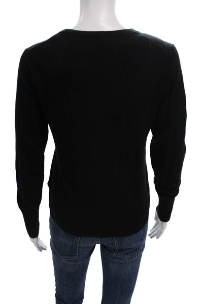 Everlane Women Black Wool V-Neck Cardigan Long Sleeve Size S