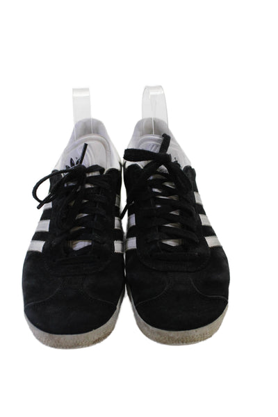 Adidas Women's Suede Lace Up Rubber Sole Low-Top Sneakers Black Size 7