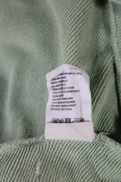 Pangaia Unisex Pullover Sweatshirt Organic Cotton Green Crew Neck Size L