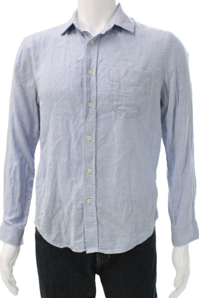Rails Mens Collared Button-Up Cotton Long Sleeve Solid Basic Shirt Size S