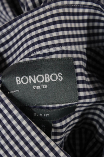 Bonobos Men's Long Sleeves Casual Button Down Plaid Shirt Size S