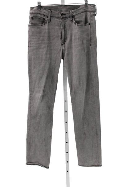 Rag & Bone Mens Straight Gray Cotton Jeans Button Size 32