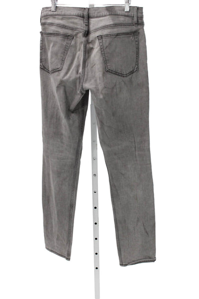 Rag & Bone Mens Straight Gray Cotton Jeans Button Size 32