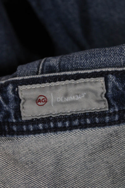 AG Mens Blue Straight Jeans Cotton Button 32in Inseam Size 32