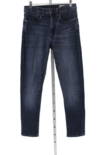 Rag & Bone Mens Straight Jeans Blue Button Cotton Size 30