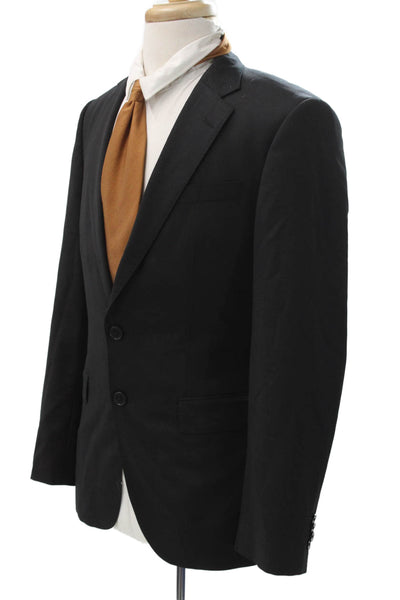 BOSS Mens Blazer Black Super 120 Italian Fabric Button Size 36