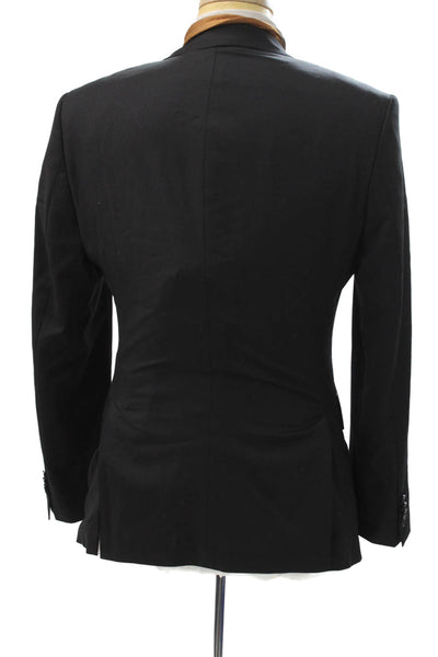 BOSS Mens Blazer Black Super 120 Italian Fabric Button Size 36