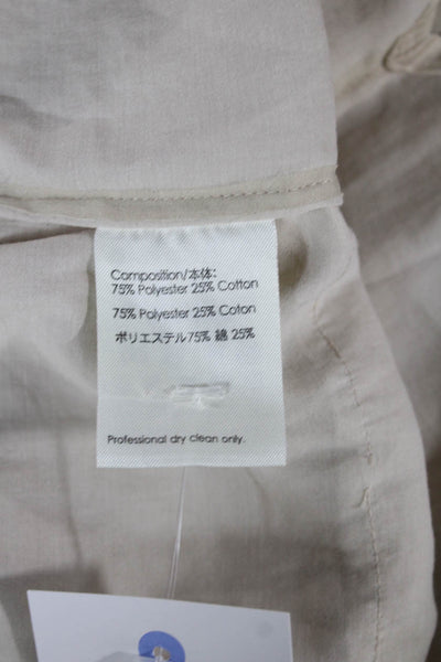 3.1 Phillip Lim Womens Beige Sleeveless Basic Blouse Round Neck Size 0