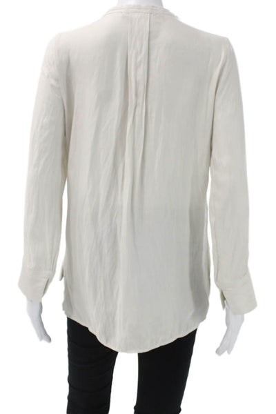 Zara Basic Women Ivory Cowl Neck Tunic Long Sleeve Polyester Size XS
