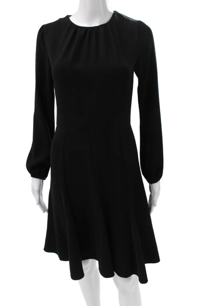 Charlotte Brody Womens A-Line Black Knee Length Long Sleeve Dress Size XS