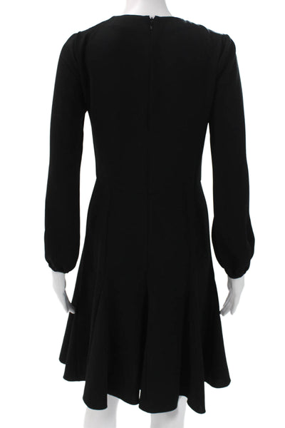 Charlotte Brody Womens A-Line Black Knee Length Long Sleeve Dress Size XS