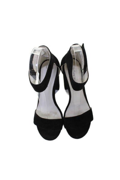 Jeffrey Campbell Womens Suede Ankle Strap Heels Lindsay Shoes Black Size 5M
