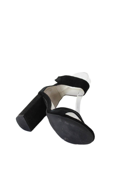 Jeffrey Campbell Womens Suede Ankle Strap Heels Lindsay Shoes Black Size 5M