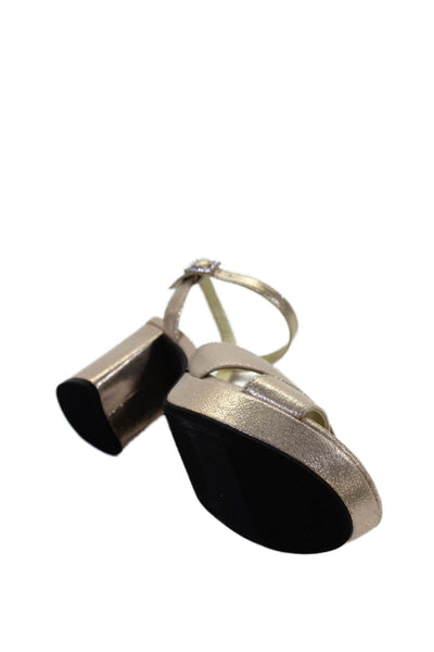 Kenneth Cole Reaction Womens Reeva Platform Heels Shoes Gold Size 6M