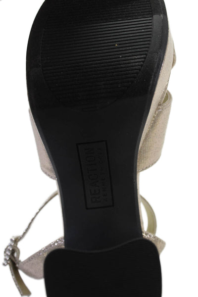 Kenneth Cole Reaction Womens Reeva Platform Heels Shoes Gold Size 6M