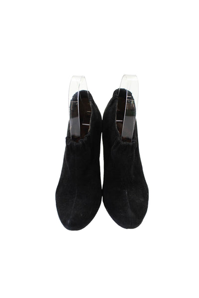 Sam Edelman Womens Suede Block Heels Booties Shoes Black Size 5M