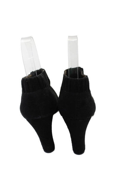 Sam Edelman Womens Suede Block Heels Booties Shoes Black Size 5M
