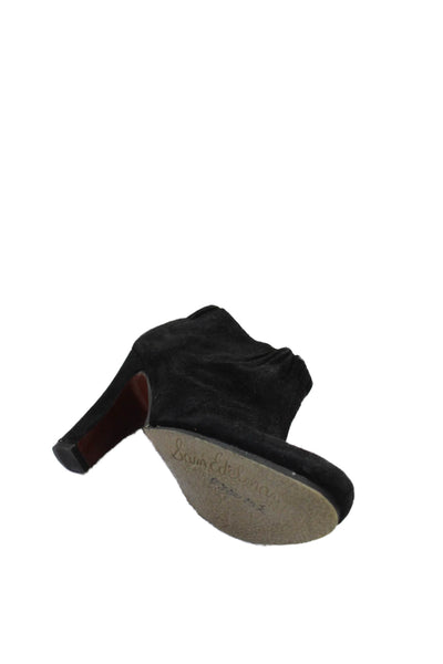 Sam Edelman Womens Suede Block Heels Booties Shoes Black Size 5M