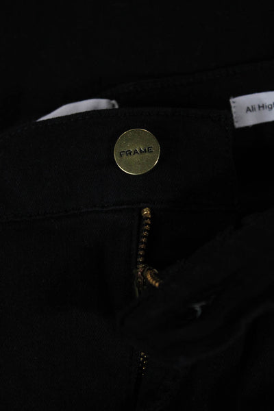 Frame Womens Skinny Black High Rise Jeans Size 25
