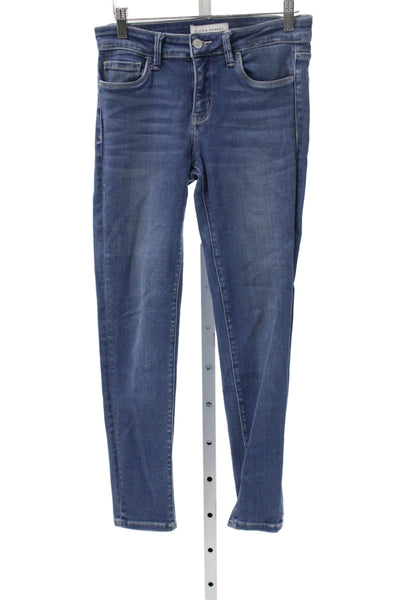 Flying Monkey Women Skinny High Rise Jeans Blue Cotton Button Fly Size 25