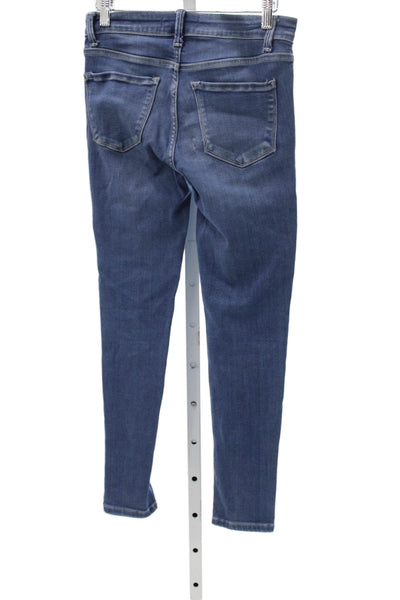 Flying Monkey Women Skinny High Rise Jeans Blue Cotton Button Fly Size 25
