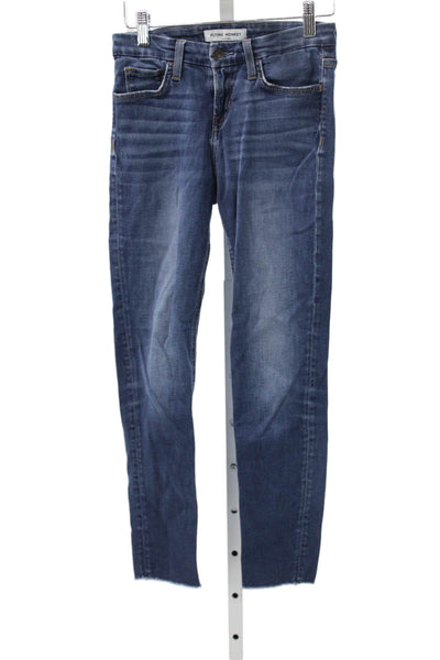 Flying Monkey Womens Skinny Jeans Blue High Rise Cotton Inseam 26 Size 24