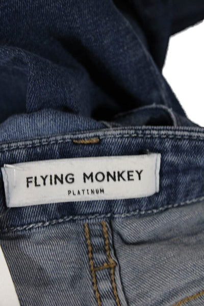 Flying Monkey Womens Skinny Jeans Blue High Rise Cotton Inseam 26 Size 24