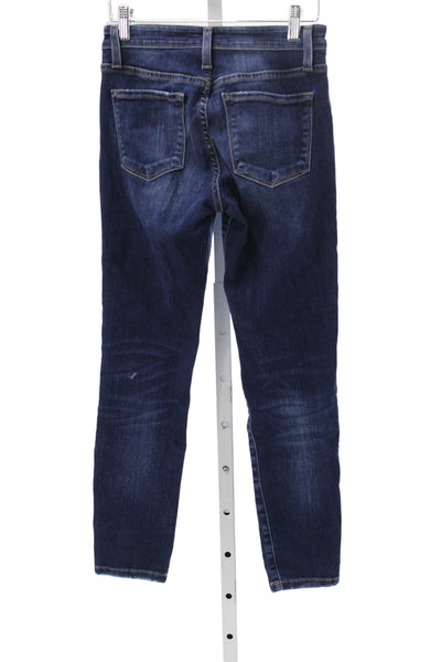 Flying Monkey Women Juniors Skinny High Rise Blue Cotton Blend Jeans Size 24