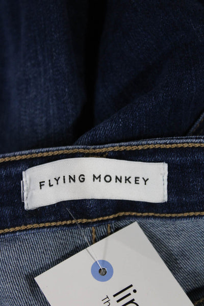 Flying Monkey Women Juniors Skinny High Rise Blue Cotton Blend Jeans Size 24