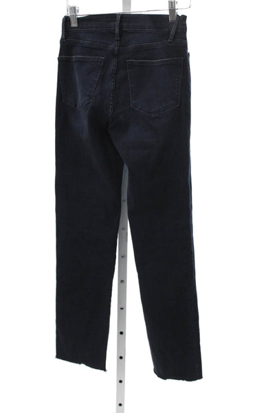 Frame Womens Straight Jeans Blue High Rise Cotton Blend Size 24