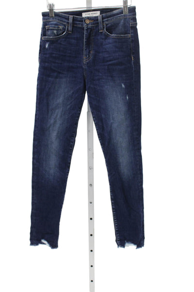 Flying Monkey Womens Skinny Jeans Blue High Rise Cotton Blend Size 25
