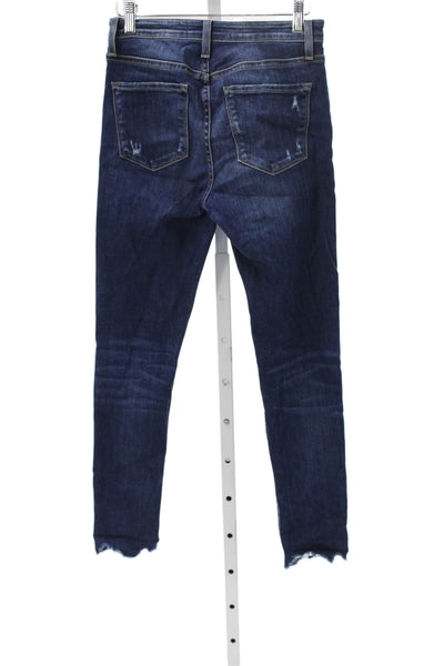Flying Monkey Womens Skinny Jeans Blue High Rise Cotton Blend Size 25